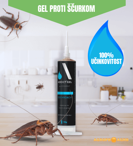 Insekticid Addict gel vaba za ščurke s hitrim delovanjem