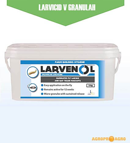 Larvicid proti muham - za zatiranje mušjih ličink v živinoreji